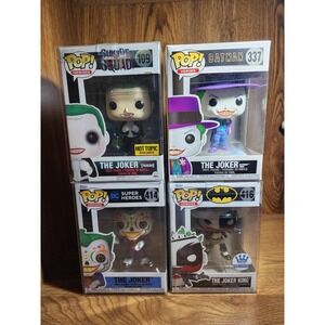 Funko Pops!!! The Joker Lot Of 4 Featuring The Joker King